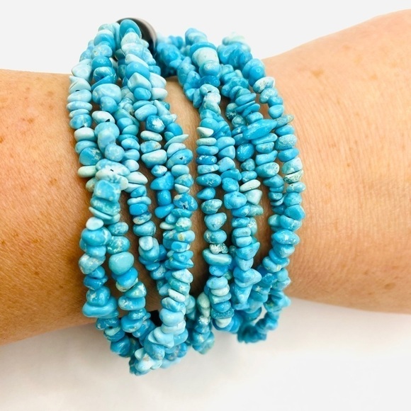 Howlite Multi Stand Necklace / Bracelet 3 Segments - Picture 5 of 9